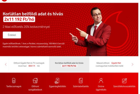 A Vodafone belépés a weboldalon keresztül számos funkciót tesz elérhetővé